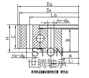 單列四點(diǎn)接觸球型轉(zhuǎn)盤(pán)軸承(帶外齒)