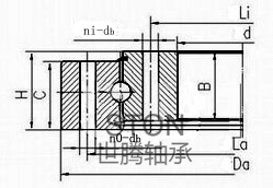 單列四點(diǎn)接觸球型轉(zhuǎn)盤(pán)軸承(無(wú)齒）